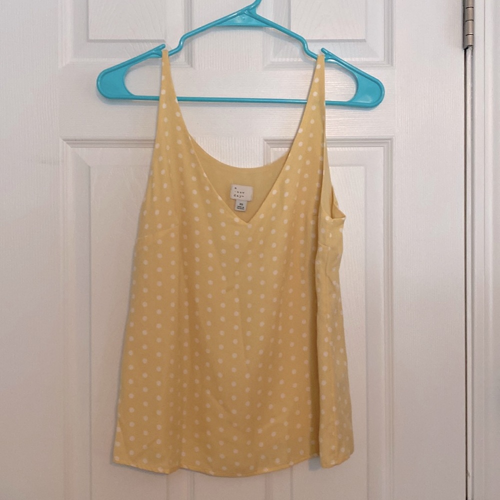 Target: A New Day, Yellow polka-dot, V-neck tank top